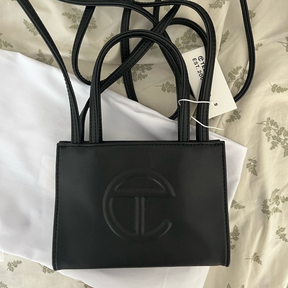 TELFAR BLACK MINI SHOPPER BAG